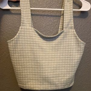 American Eagle Outfitters green plaid tank top.